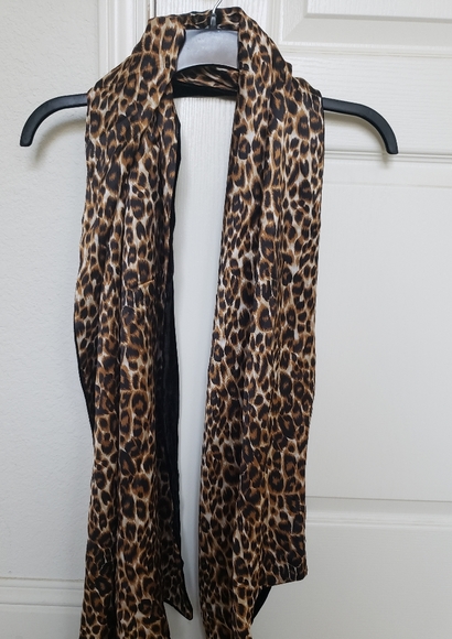 Charter Club Silk Leopard/Black Velvet Scarf/Shawl - Picture 1 of 4